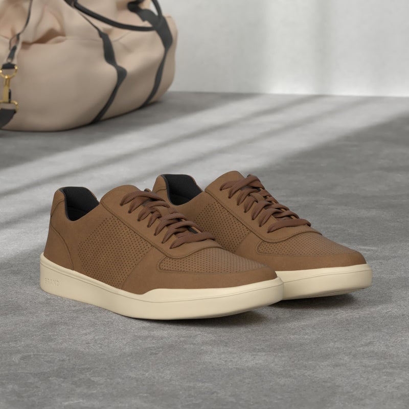 Cole HAAN Mens Grand Crosscourt Modern Perforated Sneaker, British TAN, 13-M US - Image 2